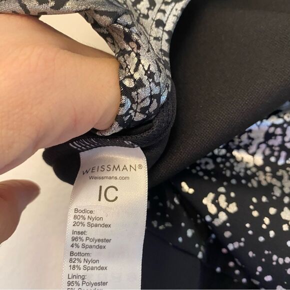 WEISSMAN Dance Costume black silver unitard jumpsuit Toccata 11427 IC 7/8 - Picture 7 of 11